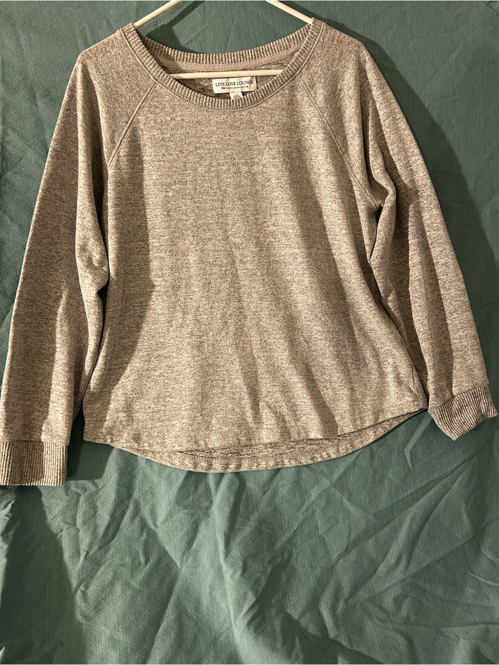 Karen Neuburger Heather Taupe Crewneck Sweatshirt